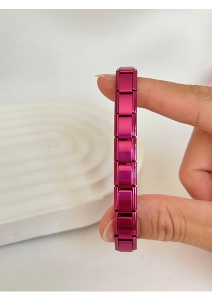 Italyan Bileklik Nomi Bileklik Renkli Metalik Unisex Çelik Bileklik Sevgiliye Hediye Kutulu fiyatları