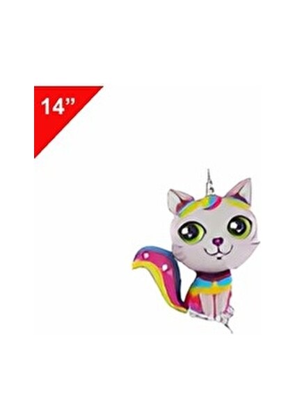 Kedi Folyo Balon Mavi Renk Kedi Resimli Balon Pati Doğum Günü