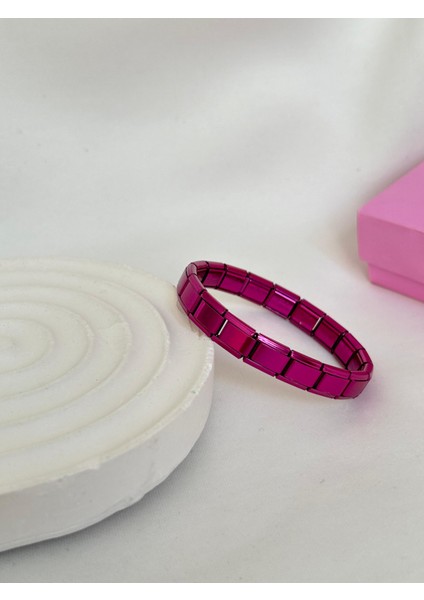 Italyan Bileklik Nomi Bileklik Renkli Metalik Unisex Çelik Bileklik Sevgiliye Hediye Kutulu indirimleri