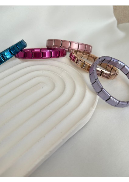 Italyan Bileklik Nomi Bileklik Renkli Metalik Unisex Çelik Bileklik Sevgiliye Hediye Kutulu