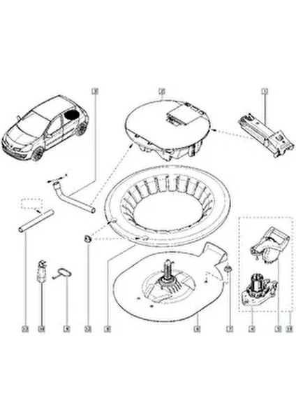 Stepne Lastik Tespit Sportu Clıo Iıı-Clıo Iv Stepne Bağlantı Braketi Oek 8200551279 8200551279 fiyatları