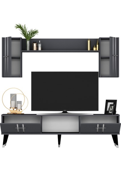 Assel Tv Ünitesi Takımı Antrasit-Gümüş fırsatları