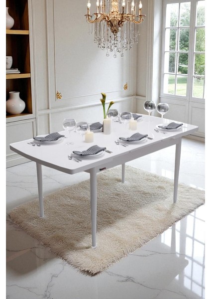 Bellante Açılır Yemek Masası – Beyaz, 70 x 114 cm fiyatları