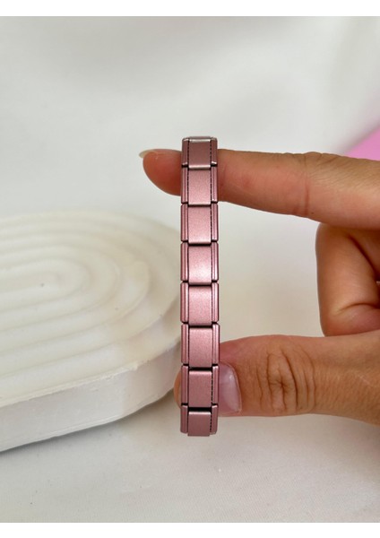 Italyan Bileklik Nomi Bileklik Renkli Metalik Unisex Çelik Bileklik Sevgiliye Hediye Kutulu