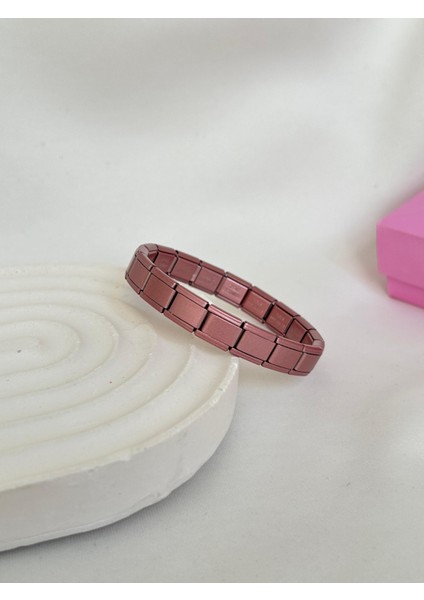 Italyan Bileklik Nomi Bileklik Renkli Metalik Unisex Çelik Bileklik Sevgiliye Hediye Kutulu fiyatları