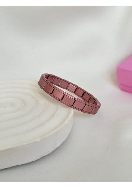 Italyan Bileklik Nomi Bileklik Renkli Metalik Unisex Çelik Bileklik Sevgiliye Hediye Kutulu