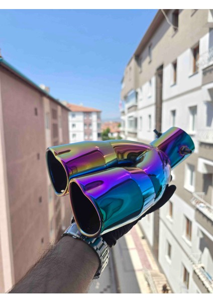 Egzoz Başlığı Kalpli Çift Çıkış Nikelajı Paslanmaz fiyatları