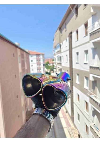 Egzoz Başlığı Kalpli Çift Çıkış Nikelajı Paslanmaz modelleri