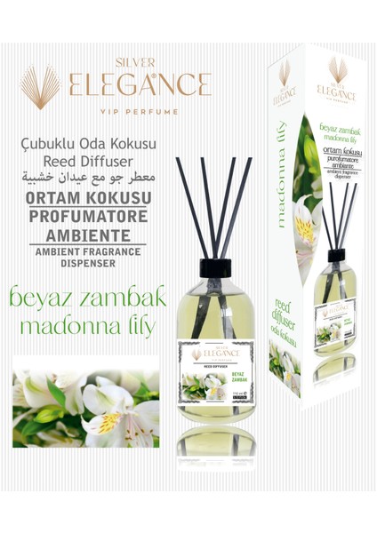 Beyaz Zambak Reed Diffuser Bambu Çubuklu Oda Kokusu (110 Ml)