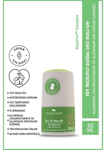 Tüy Inceltı̇cı̇ Doğal Deo Roll-On 50 ml