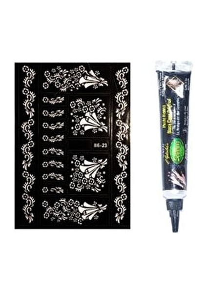 Hint Kınası Seti - Hint Kınası & Kına Deseni - 03