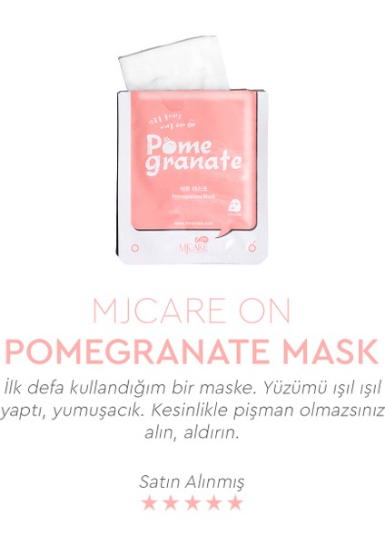 Nar Özlü Kağıt Yüz Maskesi 10'lu – Tüm Cilt Tipleri İçin Yoğun Nemlendirici ve Besleyici Bakım