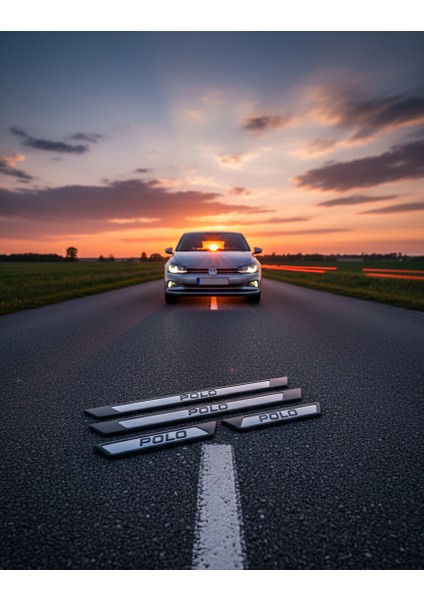 Volkswagen Polo 5 Krom Kapı Eşik Koruması Black Edition 2009-2014 4 Parça