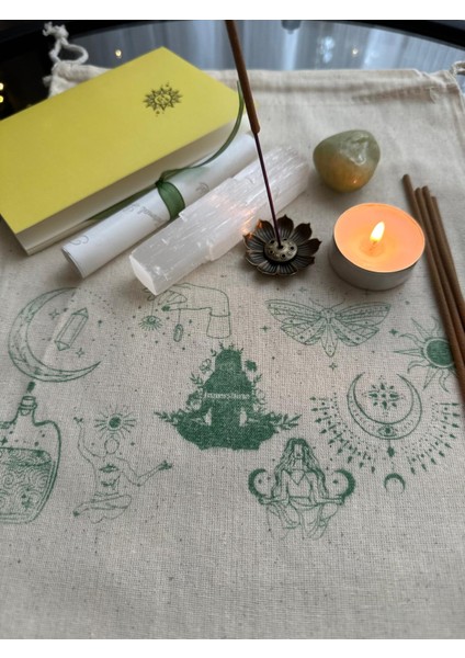 Şifa & Iyileşme Ritüel Seti | Akuamarin & Selenit Taşı, Adaçayı Tütsü, Meditasyon Koleksiyon Çantası fiyatları