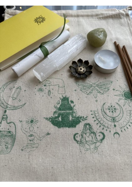 Şifa & Iyileşme Ritüel Seti | Akuamarin & Selenit Taşı, Adaçayı Tütsü, Meditasyon Koleksiyon Çantası fırsatları