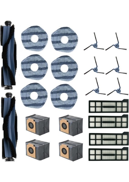 22PCS Eufy X10 Pro Omni Robot Vakumları Için Yedek Aksesuarlar Temizleyici Ana Yan Fırça Filtre Mop Bez Toz Çanta (Yurt Dışından) modelleri