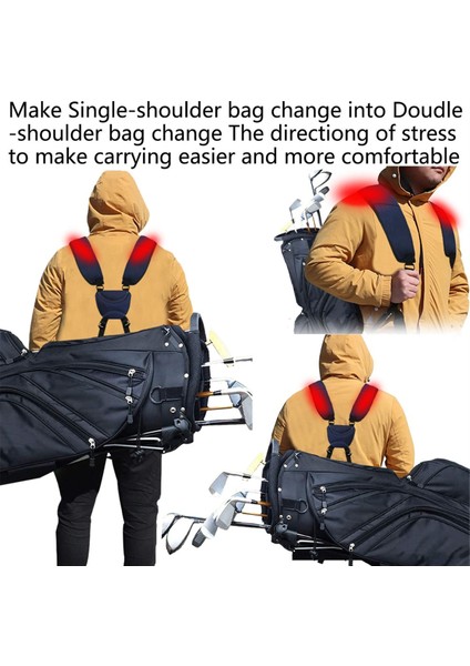 Rahat Golf Torbası Kayışları Çift Omuz Yedek Kayış Ayarlanabilir Sırt Çantası Kayışları Mavi (Yurt Dışından) fırsatları