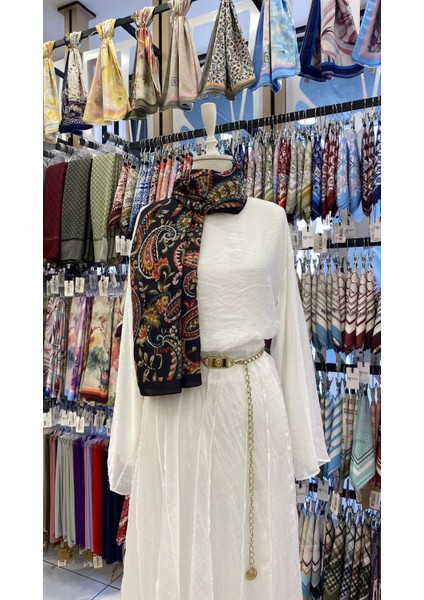 Etnik Çiçek Desenli Şal