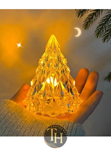 Çam Ağacı Şekilli LED Işık Mini Çam Ağacı Dekoratif Süs Lambası Yeni Yıl Yılbaşı Süsü Noel Ağacı