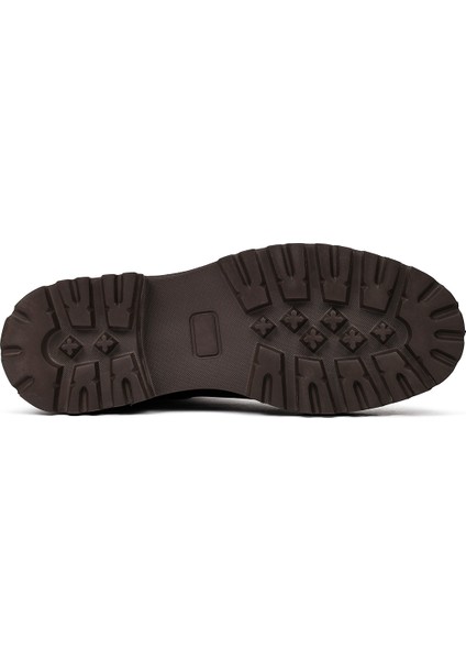 Erkek Kahverengi Kalın Tabanlı Deri Chelsea Bot 25WFD828018 indirimleri