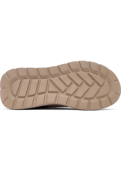 Kadın Bej Bağcıklı Kalın Tabanlı Deri Sneaker 25AFD221014 fırsatları
