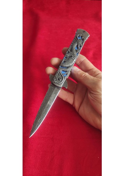 Haps Mavi Ejderha Full Çelik Gravür