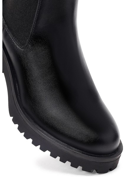 Kadın Siyah Kalın Topuklu Chelsea Bot 25WFE251618