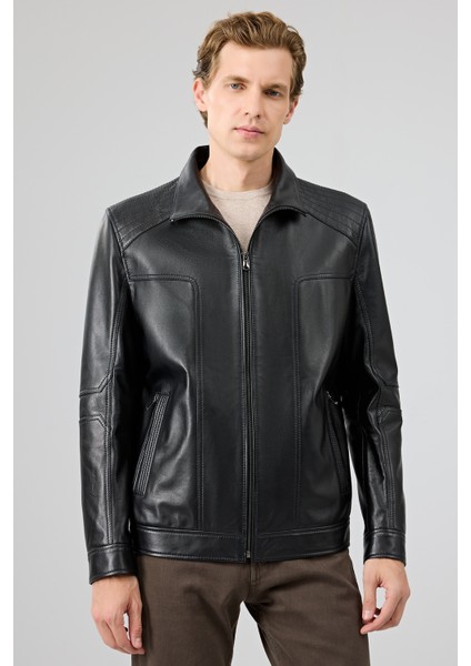 Alfred Erkek Siyah Deri Mont 25WGE65791M