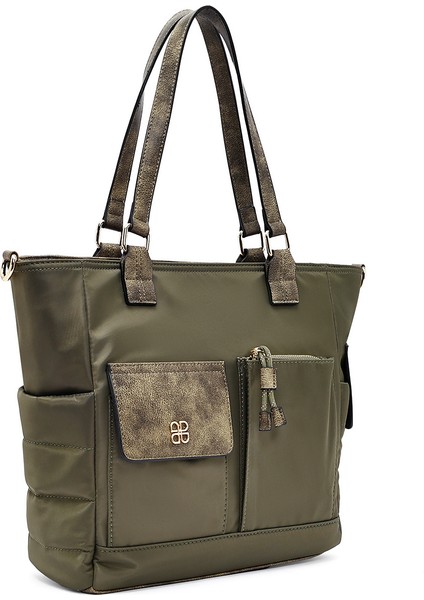 Kadın Haki Uzun Askılı Kumaş Omuz Çantası 25ABD28136F indirimleri