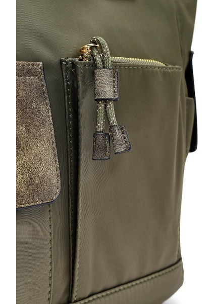 Kadın Haki Uzun Askılı Kumaş Omuz Çantası 25ABD28136F