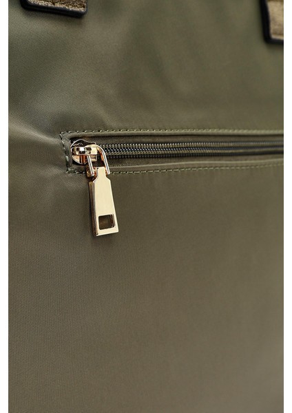 Kadın Haki Uzun Askılı Kumaş Omuz Çantası 25ABD28136F