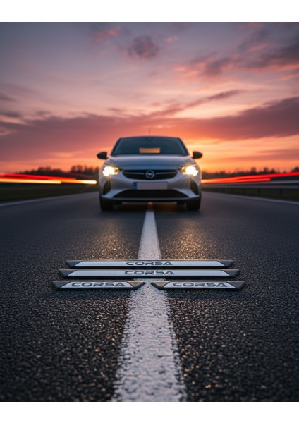 Opel Corsa D Krom Kapı Eşik Koruması 2006-2013 4 Parça