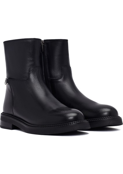 Kadın Siyah Fermuarlı Deri Bot 25WFD512718 fırsatları