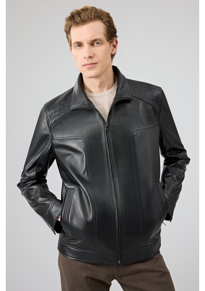 Alfred Erkek Siyah Deri Mont 25WGE65791M fiyatları