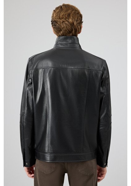 Alfred Erkek Siyah Deri Mont 25WGE65791M fırsatları