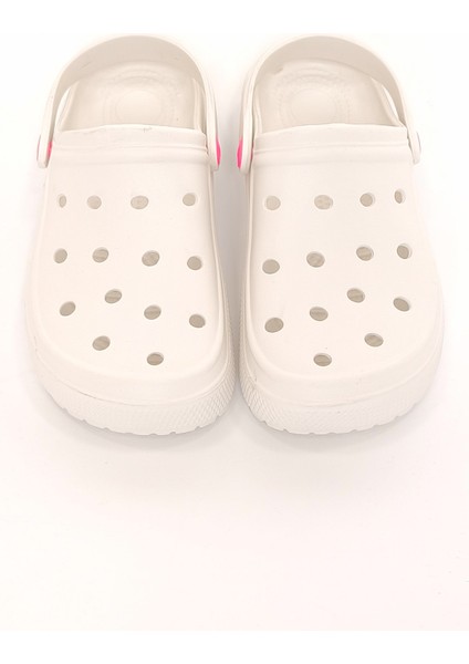 Neon Tabanlı Kapalı Eva Terlik Beyaz