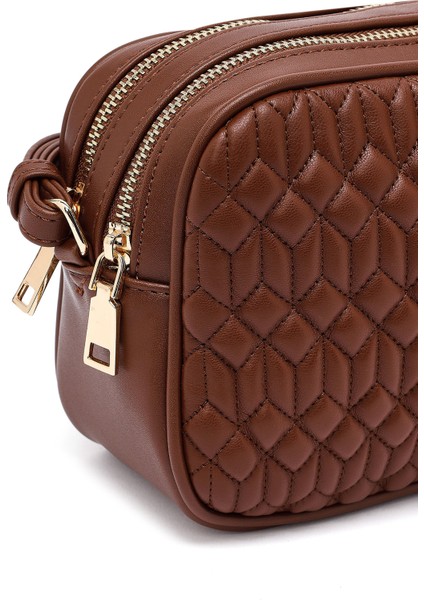 Kadın Kahverengi Kapitone Çapraz Çanta 25ABD280418