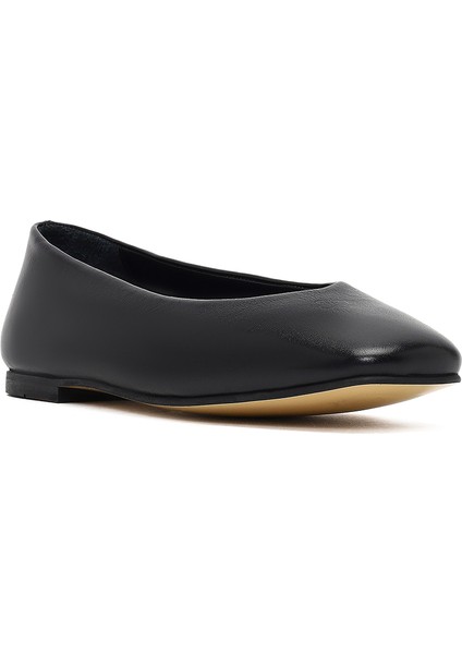 Kadın Siyah Klasik Deri Babet 25AFD380118