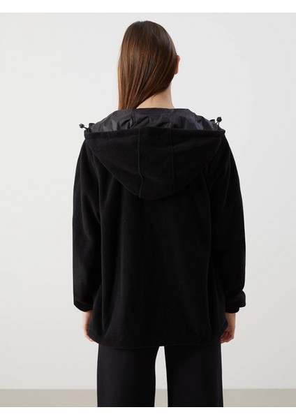 Lcwaıkıkı Classic Siyah Kapüşonlu Düz Çift Taraflı Kadın Mont indirimleri
