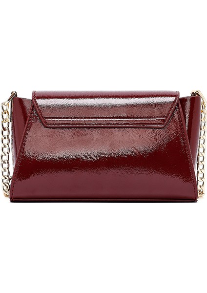 Kadın Bordo Uzun Askılı Rugan Mini Çapraz Çanta 25WBD281816 fırsatları