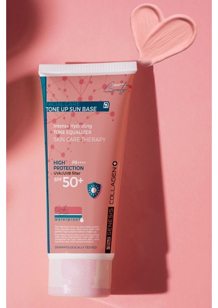 Genesis Collagen SPF 50+ Yüz Güneş Kremi 30 ml – Suya Dayanıklı, Ton Eşitleyen ve Nemlendiren Kapatıcı Formül, Tüm Cilt Tipleri İçin