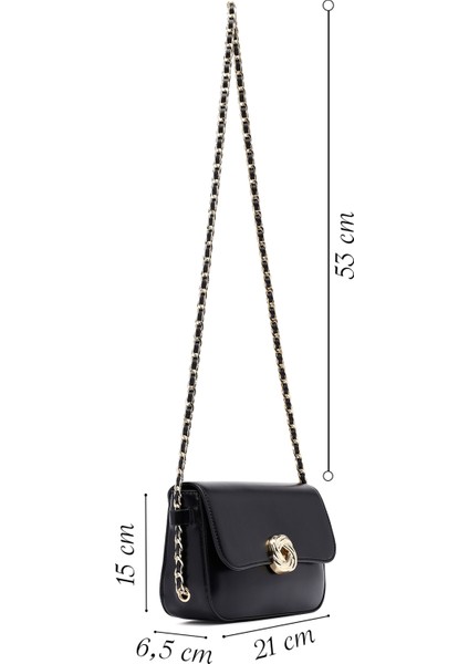 Kadın Siyah Uzun Askılı Kol Çantası 25ABD280016 fiyatları