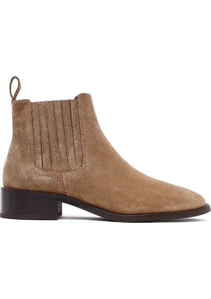 Kadın Vizon Süet Deri Chelsea Bot 25AFD152810