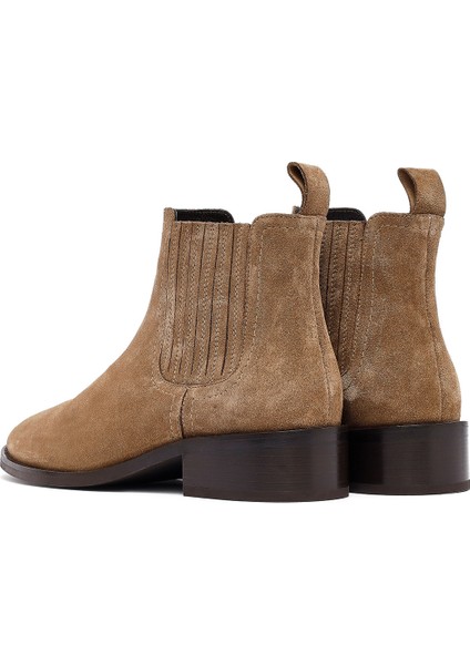 Kadın Vizon Süet Deri Chelsea Bot 25AFD152810