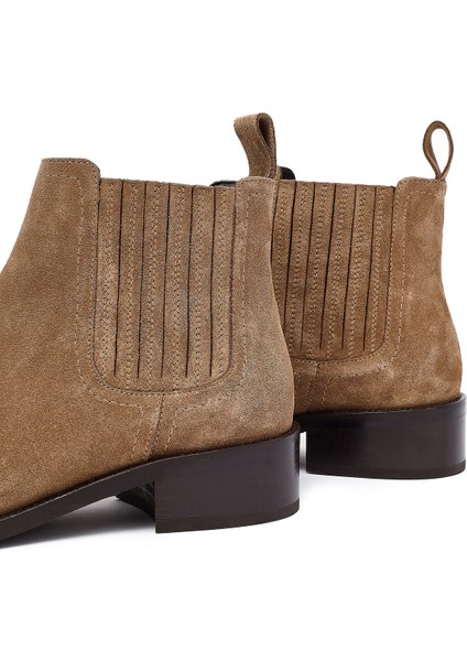 Kadın Vizon Süet Deri Chelsea Bot 25AFD152810