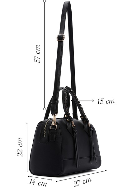 Kadın Siyah Uzun Askılı Kol Çantası 25WBD282718 fiyatları