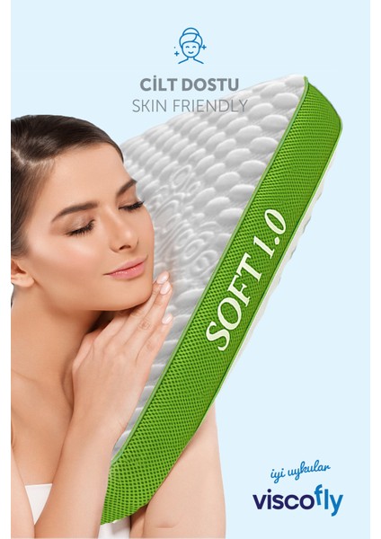 Viscofly Cloudsoft Air Yumuşak Visco Yastık – Air Mesh Yan Bordür, Yıkanabilir Fermuarlı Kılıf (60×40×12 Cm) indirimleri
