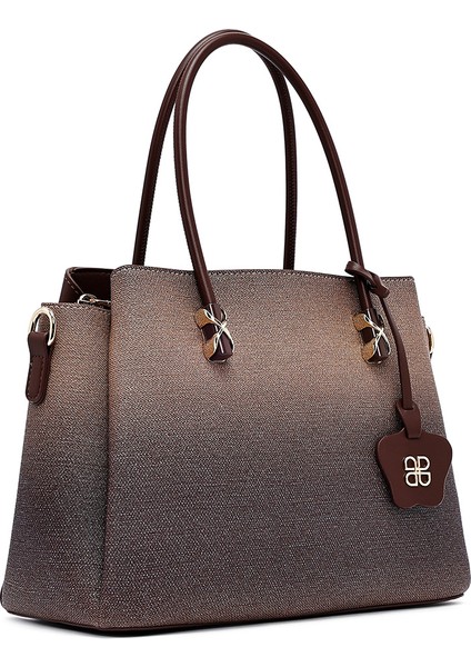 Kadın Kahverengi Uzun Askılı Baskılı Kol Çantası 25ABD281226 indirimleri