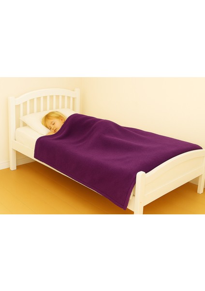 Bebek Çocuk Battaniyesi Yumuşak Peluş Wellsoft Mor