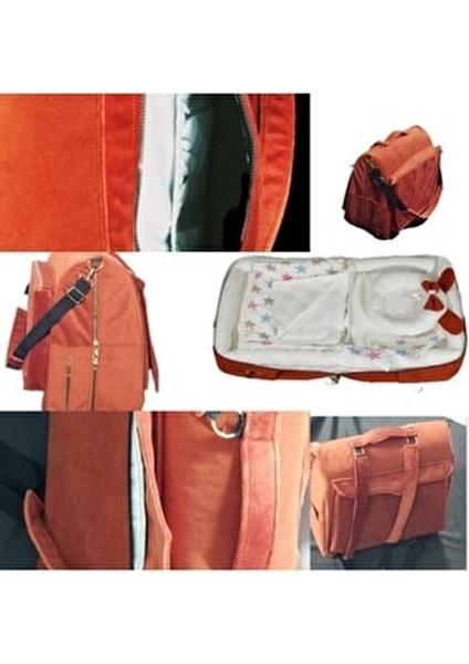 Anne Bebek Çantalı Babynest Bebek Çantası Taşına Bilir Ebeveyn Yanı Reflü Yatağı Kiremit fiyatları